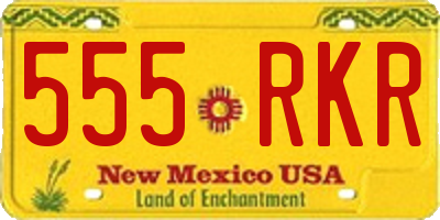 NM license plate 555RKR