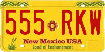 NM license plate 555RKW
