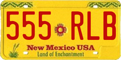 NM license plate 555RLB