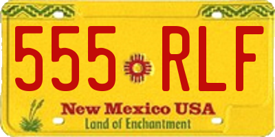 NM license plate 555RLF