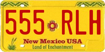 NM license plate 555RLH
