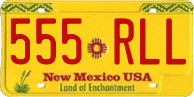 NM license plate 555RLL