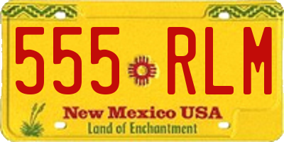NM license plate 555RLM