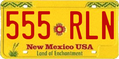 NM license plate 555RLN