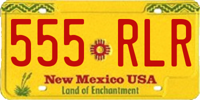 NM license plate 555RLR