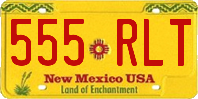 NM license plate 555RLT