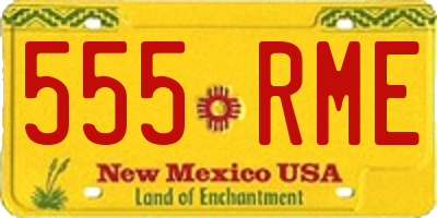 NM license plate 555RME