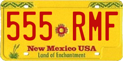NM license plate 555RMF
