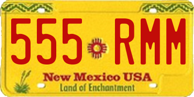 NM license plate 555RMM