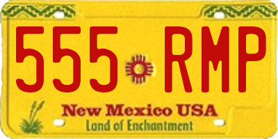 NM license plate 555RMP