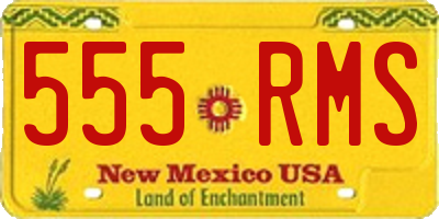 NM license plate 555RMS