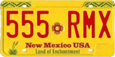 NM license plate 555RMX