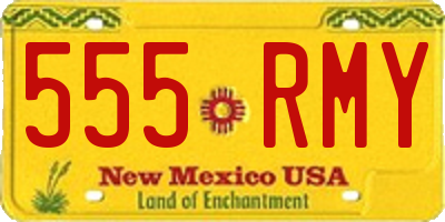 NM license plate 555RMY