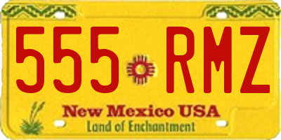 NM license plate 555RMZ