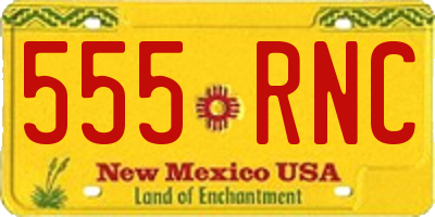NM license plate 555RNC