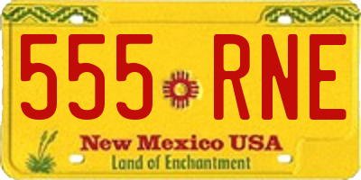 NM license plate 555RNE