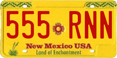 NM license plate 555RNN