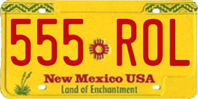 NM license plate 555ROL