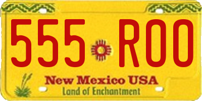 NM license plate 555ROO