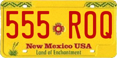 NM license plate 555ROQ