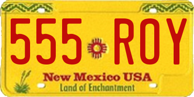 NM license plate 555ROY