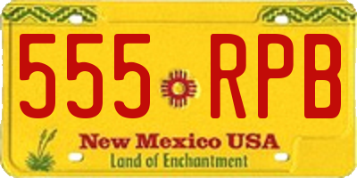 NM license plate 555RPB