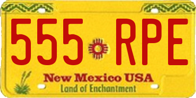 NM license plate 555RPE