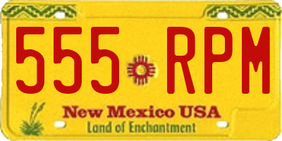 NM license plate 555RPM