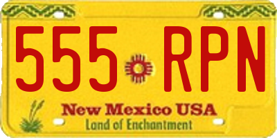 NM license plate 555RPN