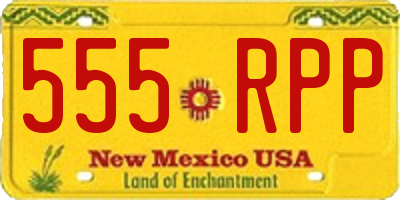 NM license plate 555RPP
