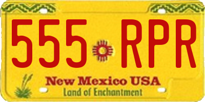 NM license plate 555RPR