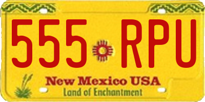 NM license plate 555RPU
