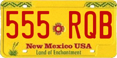 NM license plate 555RQB