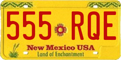 NM license plate 555RQE