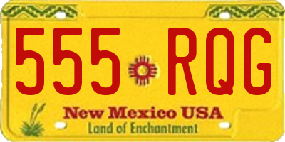NM license plate 555RQG