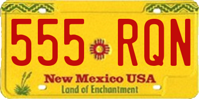 NM license plate 555RQN