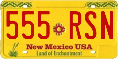 NM license plate 555RSN