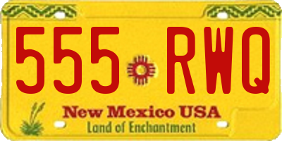 NM license plate 555RWQ