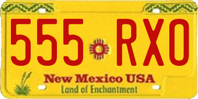 NM license plate 555RXO