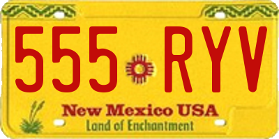 NM license plate 555RYV