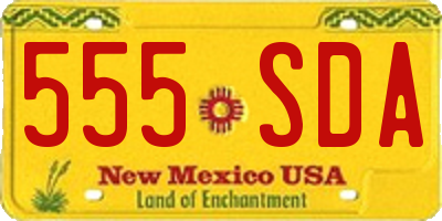 NM license plate 555SDA