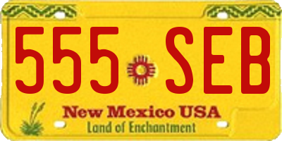 NM license plate 555SEB
