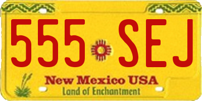 NM license plate 555SEJ