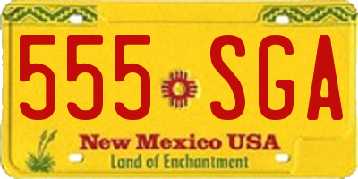 NM license plate 555SGA