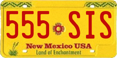 NM license plate 555SIS