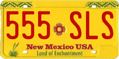 NM license plate 555SLS
