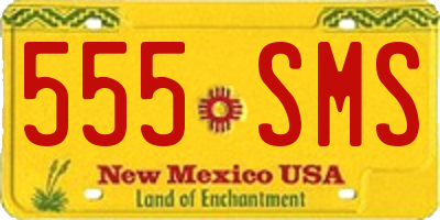 NM license plate 555SMS