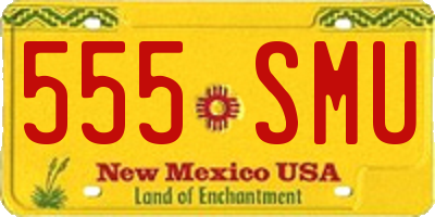 NM license plate 555SMU