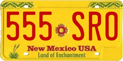NM license plate 555SRO