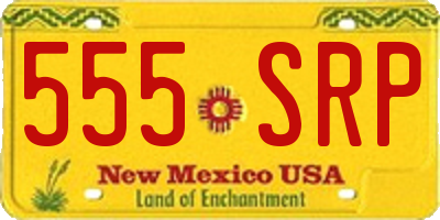 NM license plate 555SRP